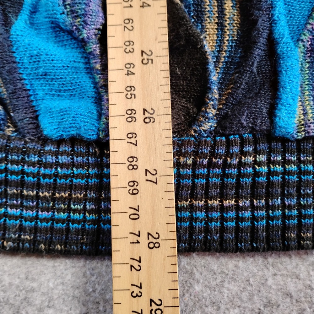 TravelSmith Mens XXL Blue Black 3D Textured Knit Sweater Made in USA - Picture 6 of 10